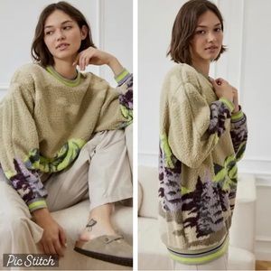 NEW Urban Outfitters Out From Under Outlander Sherpa Fleece Soft Sweater